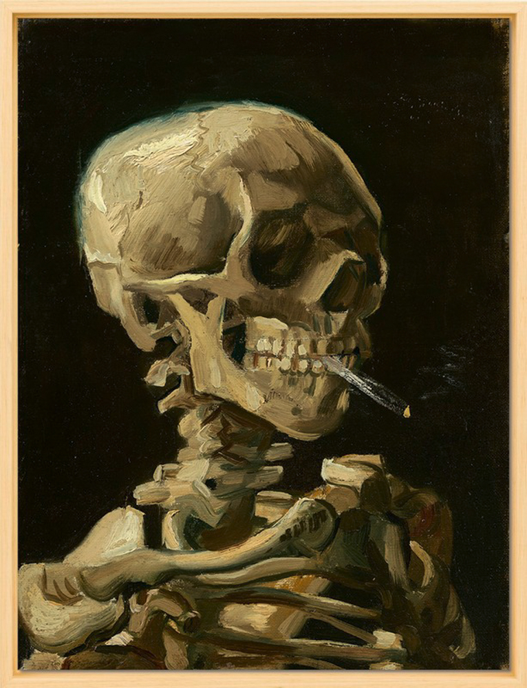 Museum Gicléeprint - Crâne de Squelette Fumant une Cigarette de Vincent van Gogh