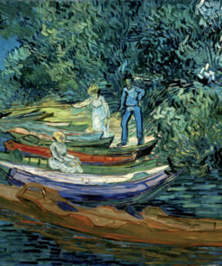 Museum Gicléeprint - Barques et Figures au Bord de l'Oise de Vincent van Gogh