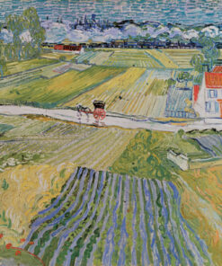 Museum Gicléeprint - Paysage sous la Pluie avec Train de Vincent van Gogh