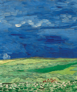 Museum Gicléeprint - Champs sous un Ciel Nuageux de Vincent van Gogh