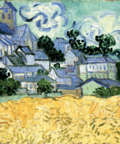 Museum Gicléeprint - Vue sur Auvers avec Champs de Blé de Vincent van Gogh