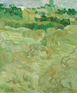 Museum Gicléeprint - Champs Fauché avec Vue sur Auvers de Vincent van Gogh